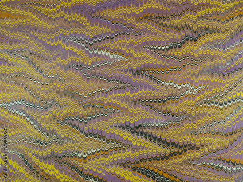 Marbled paper background.