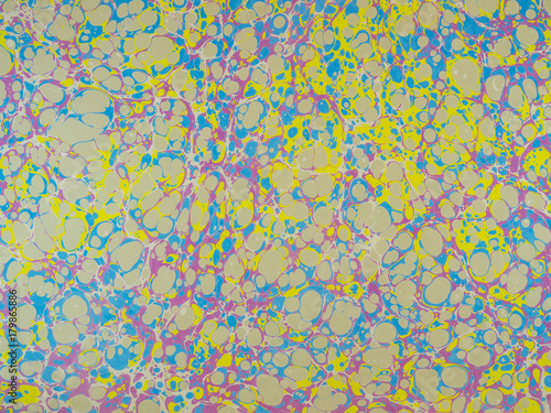 Marbled paper background.