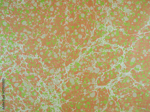 Marbled paper background.