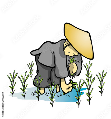 Asian rise farmer
