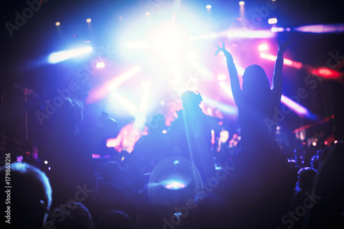 Wallpaper Mural Portrait of happy crowd enjoying at music festival Torontodigital.ca