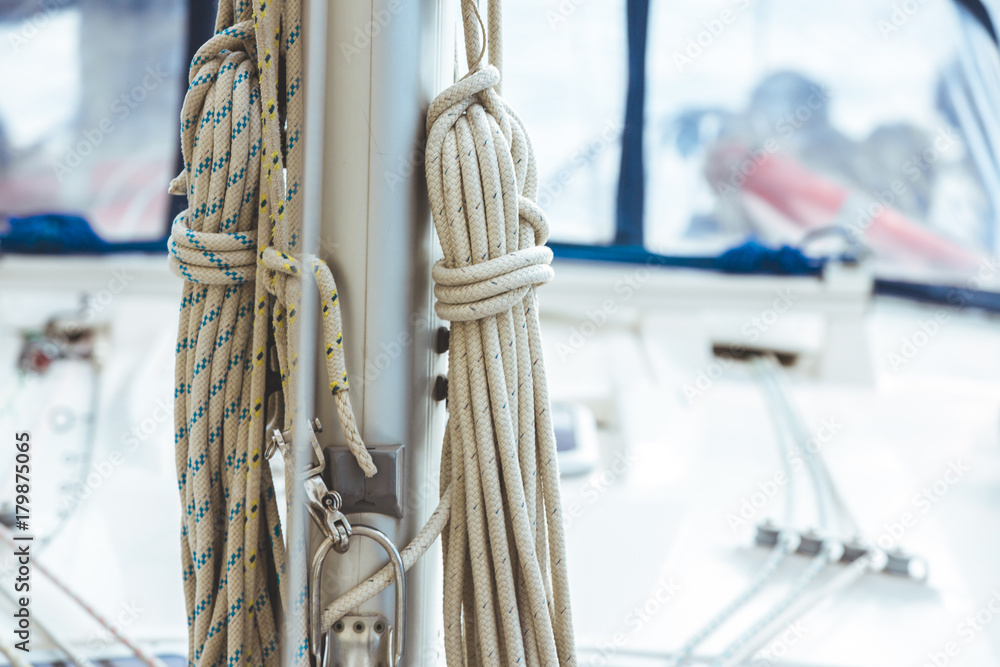Obraz premium Luxury yacht tackle.