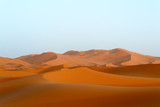 Merzouga sand dunes in evening sun, Morocco