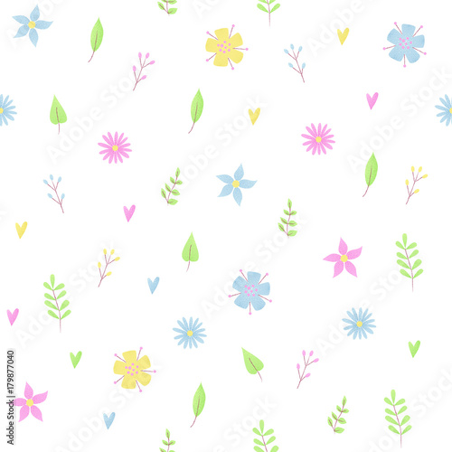 Small flowers pattern with daisy