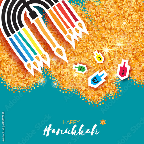 Fototapeta hanukkah juish vector illustration