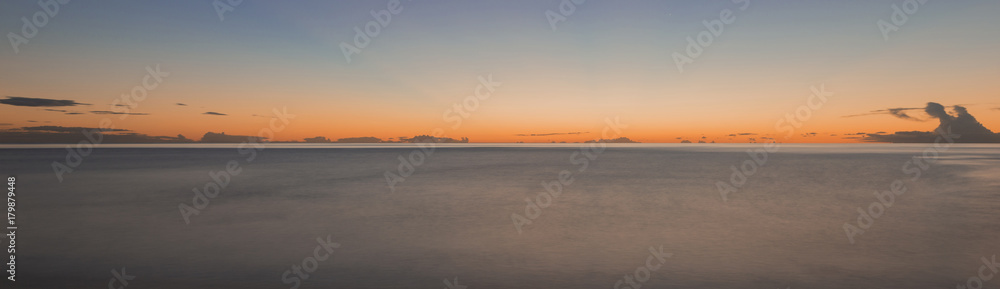 The coast of Benicasim at sunrise, Castellon