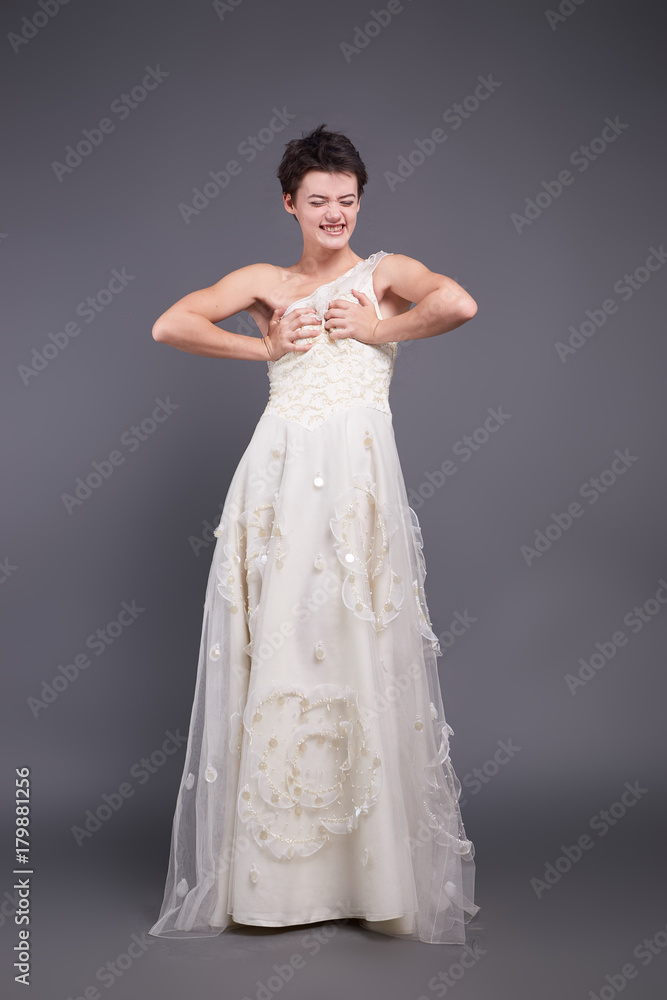 Fototapeta premium Unusual wife background isolated