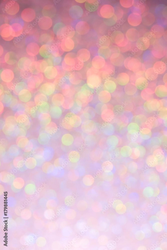  Abstract Christmas twinkled bright background with bokeh defocused lights . Lights Festive background concept.