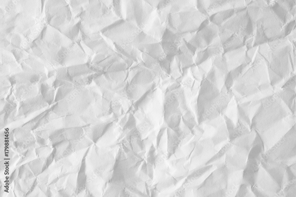 Fototapeta premium Crumpled white paper background texture