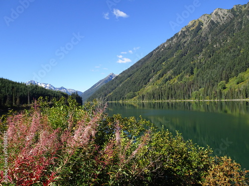 Beautiful Duffey Lake in British Columbia, Canada photo