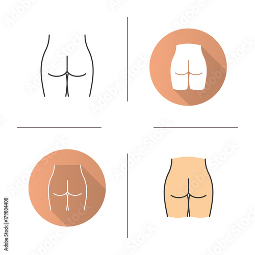 Woman's buttocks icon