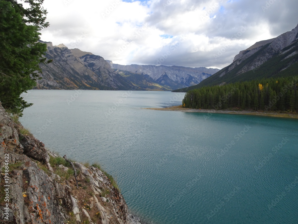 Lake Minnewanka in Canada, Banff National Park Lake Minnewanka in Canada, Banff National Park