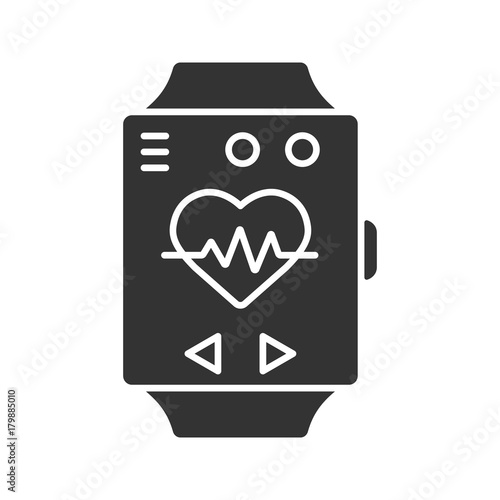 Sport bracelet glyph icon