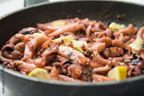 Cuttlefish in wet, Mediterranean Food