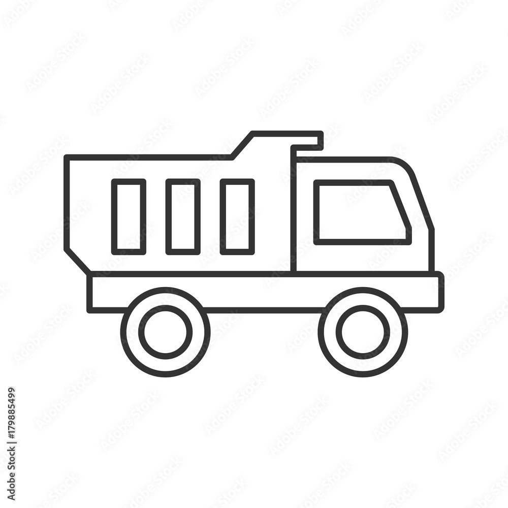 Toy truck linear icon