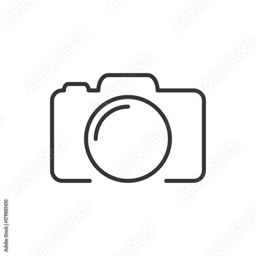 Photo camera silhouette, icon photo