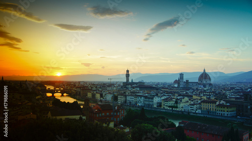 Sunset View of Florence  Italy