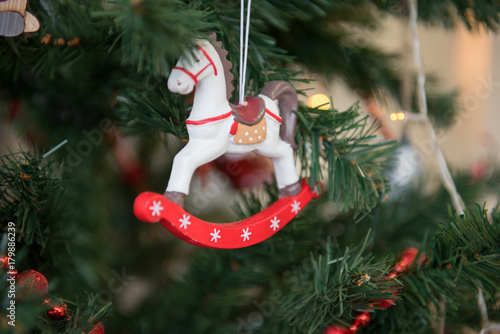 Christmas tree, Christmas, Christmas tree, horse