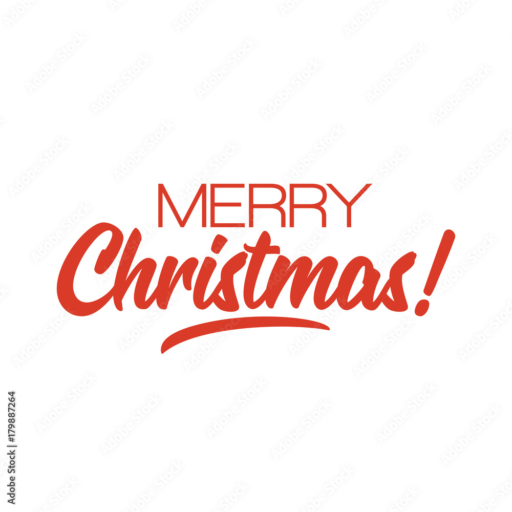 Merry Christmas! Lettering design. Vector