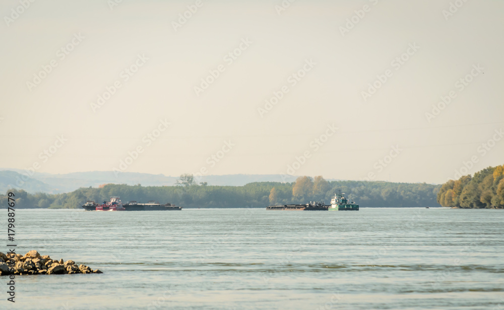 Tanker on the Danube River 
