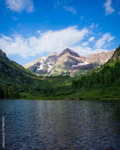The Maroon Bells in the Spring © Nathan