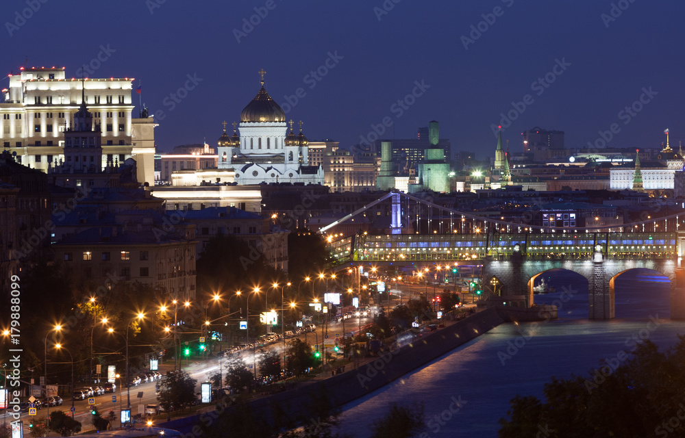 Moscow night view