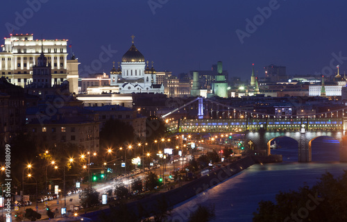 Moscow night view photo