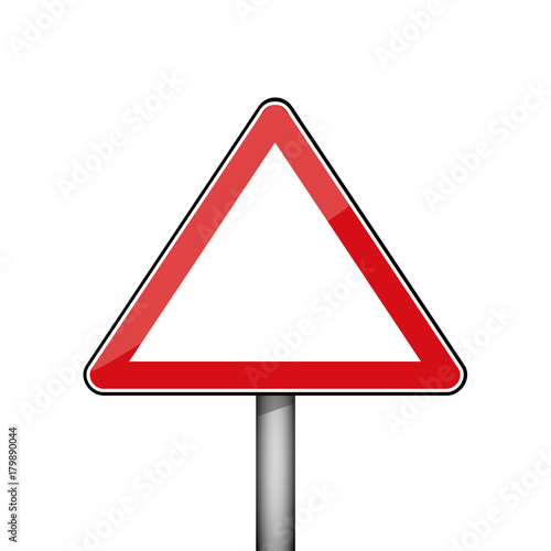warnschild dreieckig blanko