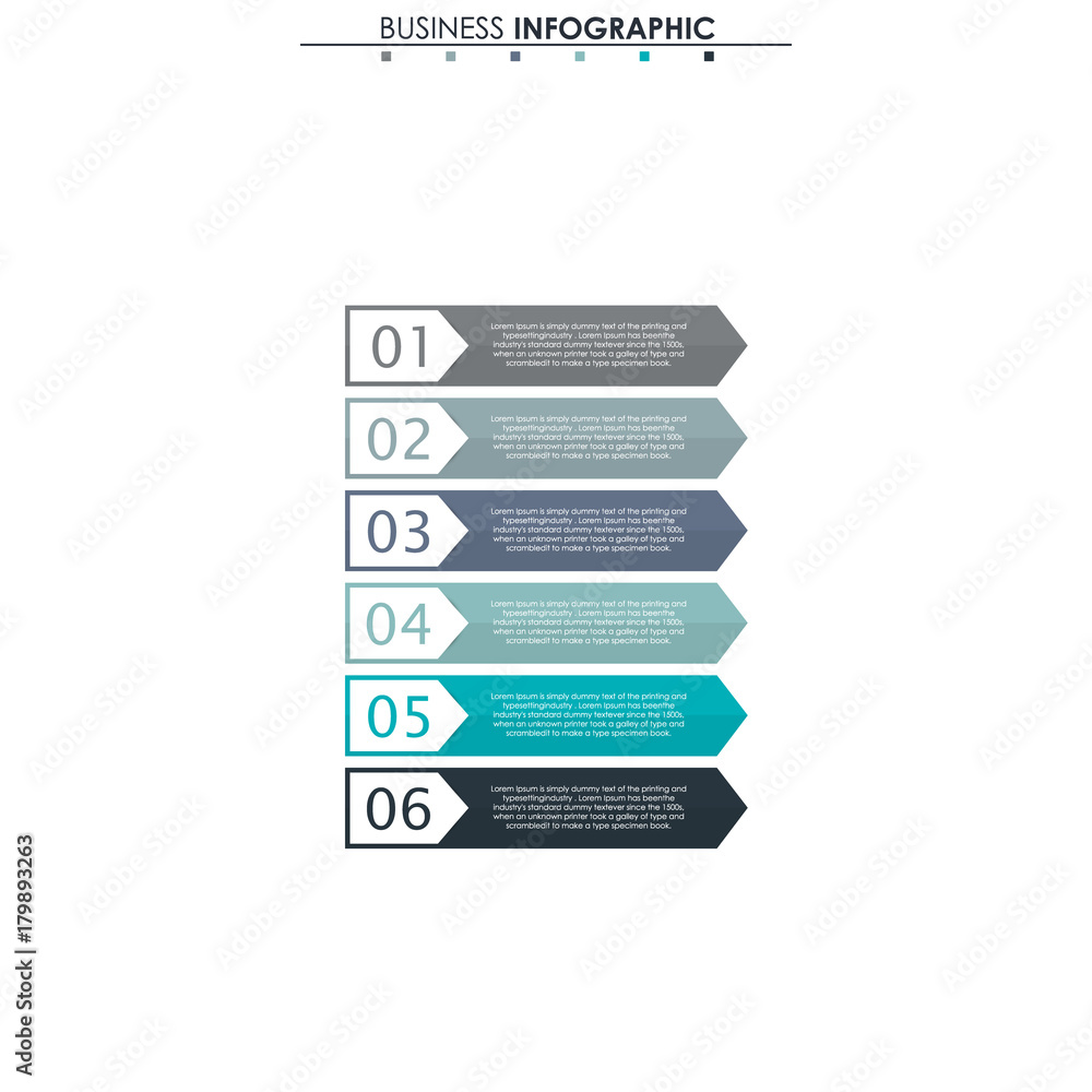 Business data, chart. Abstract elements of graph, diagram with 6 steps, strategy, options, parts or processes. Vector business template for presentation. Creative concept for infographic.
