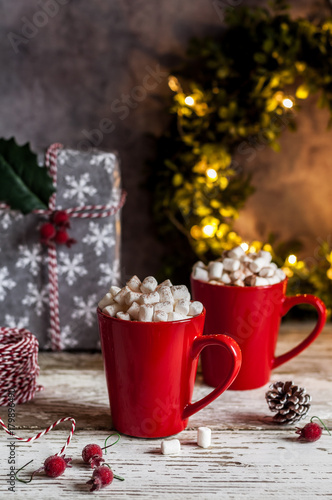 Wallpaper Mural Christmas Hot Chocolate with Marshmallows Torontodigital.ca