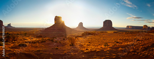 Monument valley at sunset