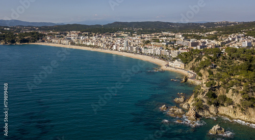 Aerial view of Lloret de Mar coastal town in Catalonia © Iurii