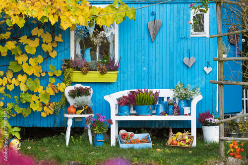 Obraz na płótnie Herbstdekoration im Garten