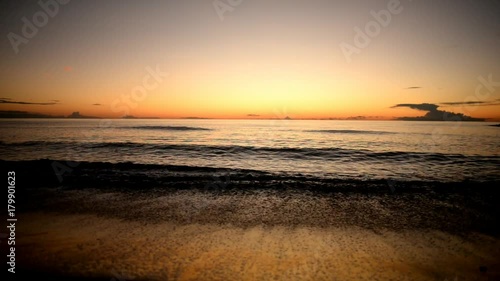 The coast of Benicasim at sunrise in Castellon