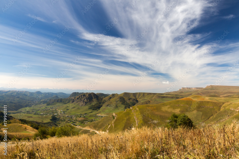 Aerial view mountains