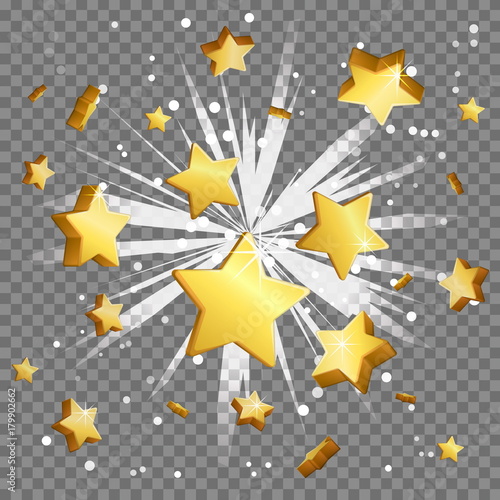 Golden dollar sign light beam lens flare explosion