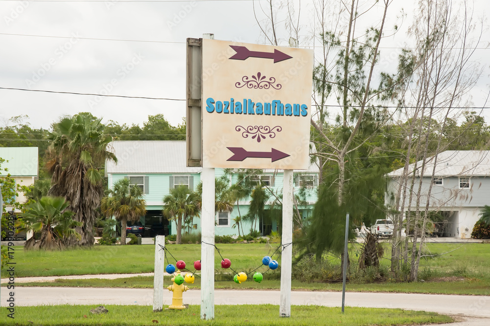 Fototapeta premium Schild 270 - Sozialkaufhaus