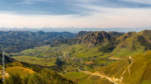 Aerial view mountains photo