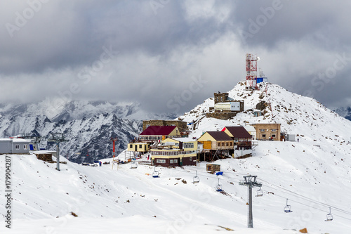 Winter ski campus resort