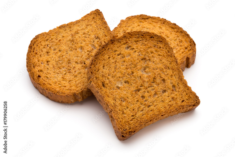 Sliced Toast Bread isolated on white background, top view. Sliced Toast Bread isolated on white background, top view.