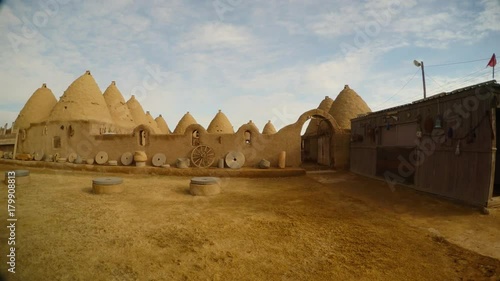 traditional old clay houses in the south-east of Turkey, on the border with Syria photo