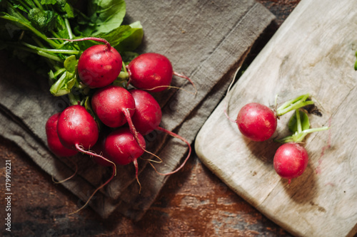 Fresh raw radishes