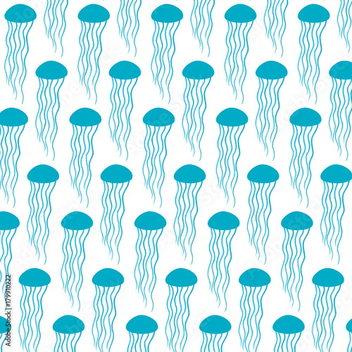 background pattern with jellyfish