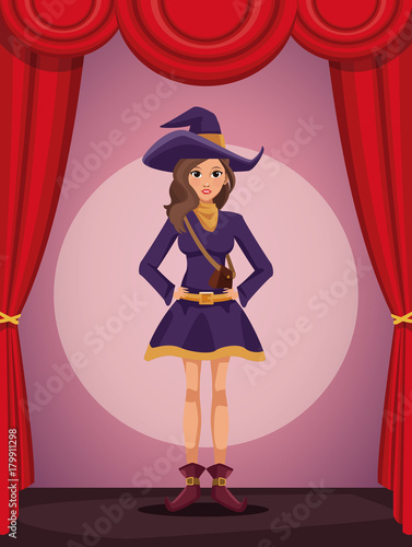 Woman cosplay style icon vector illustration graphic design