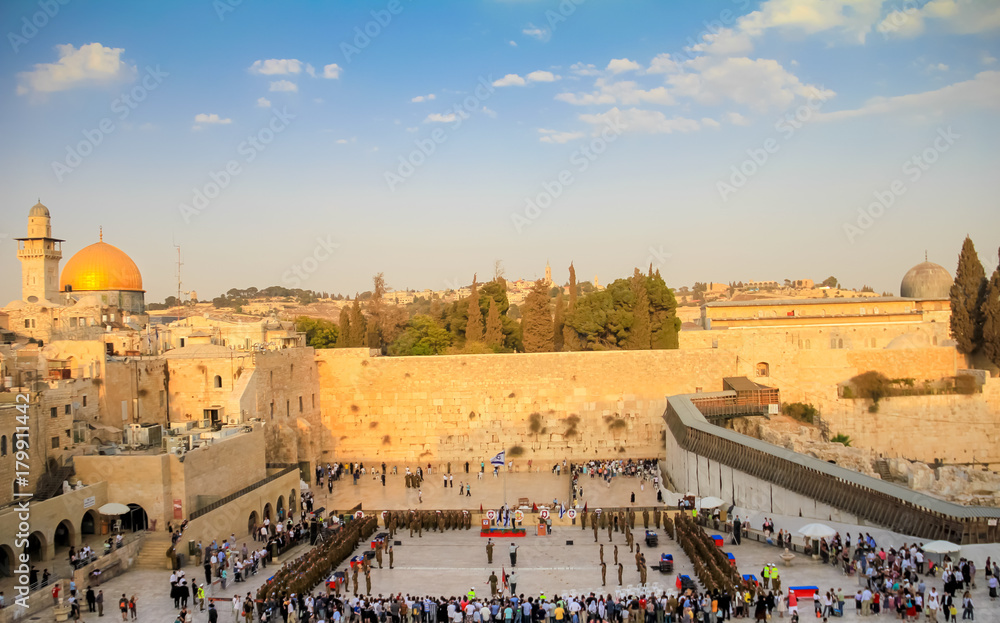 Obraz premium Ściana Płaczu - Przysięga wojskowa