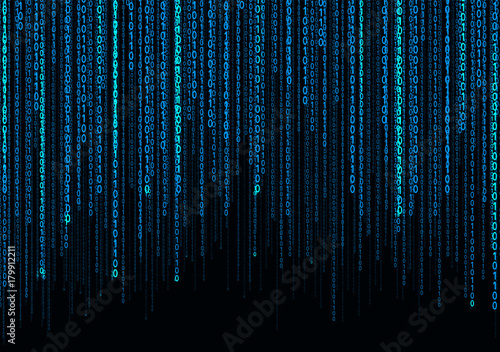 Binary Rainbow Abstract Tech Background 