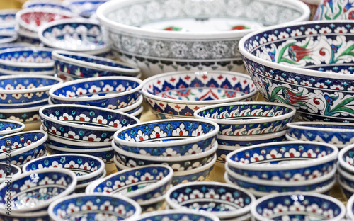 Traditional Turkish decorative ceramics for interior decoration 