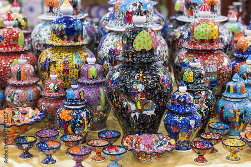 Traditional Turkish decorative ceramics for interior decoration 