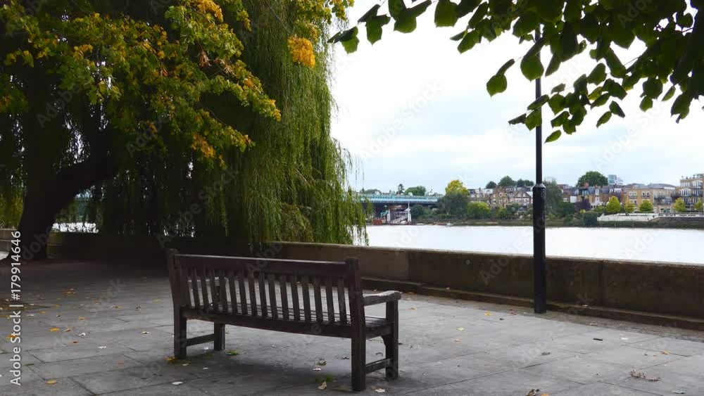 Bench on the waterfront.