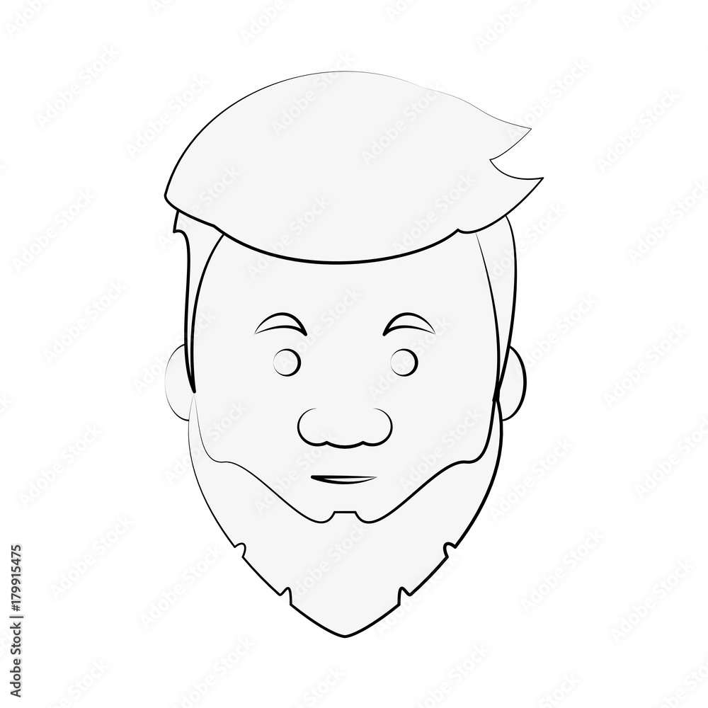 Hipster face cartoon icon vector illustration graphic design Hipster face cartoon icon vector illustration graphic design